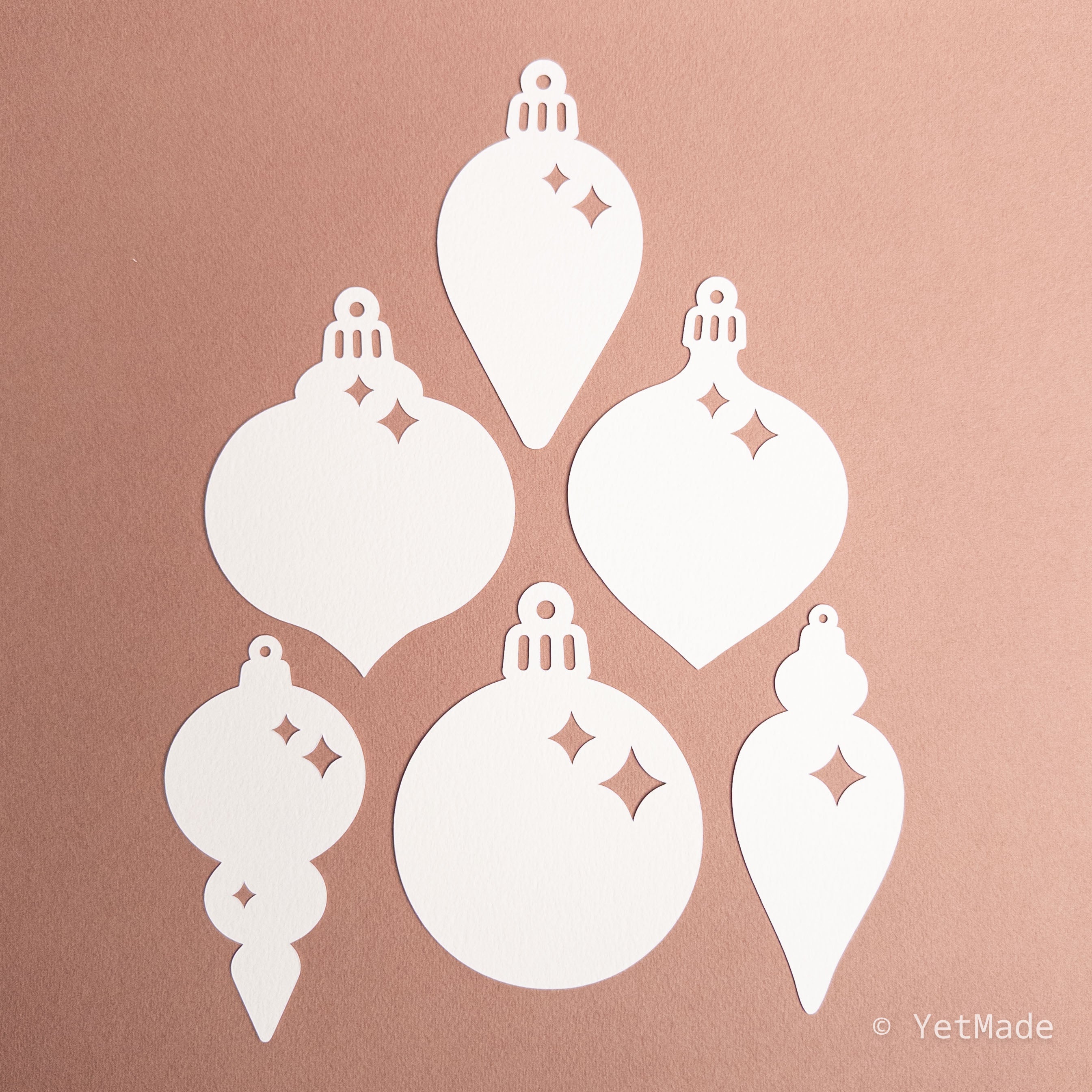 Christmas ornament die cuts
